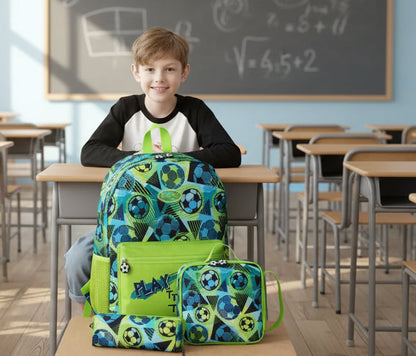 Boys School Backpack With Lunch Box and Pen Case