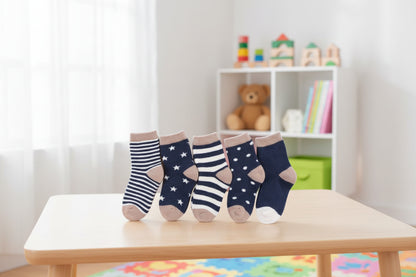 5Prs Cartoon Kids Short Socks