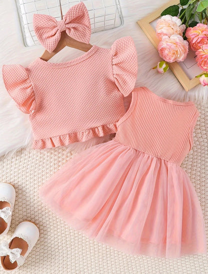 Robes de bébé à fleurs + Vestes + Accessoires pour cheveux