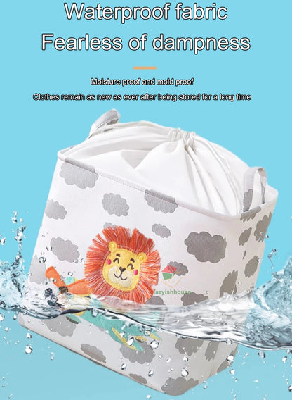 Folding Linen Storage Baskets With Handle