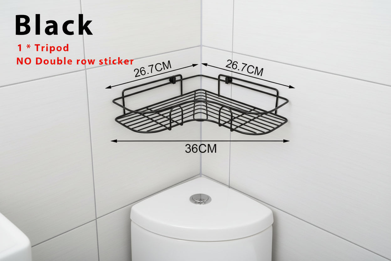 No-Drill Storage Rack Bathroom Shelves
