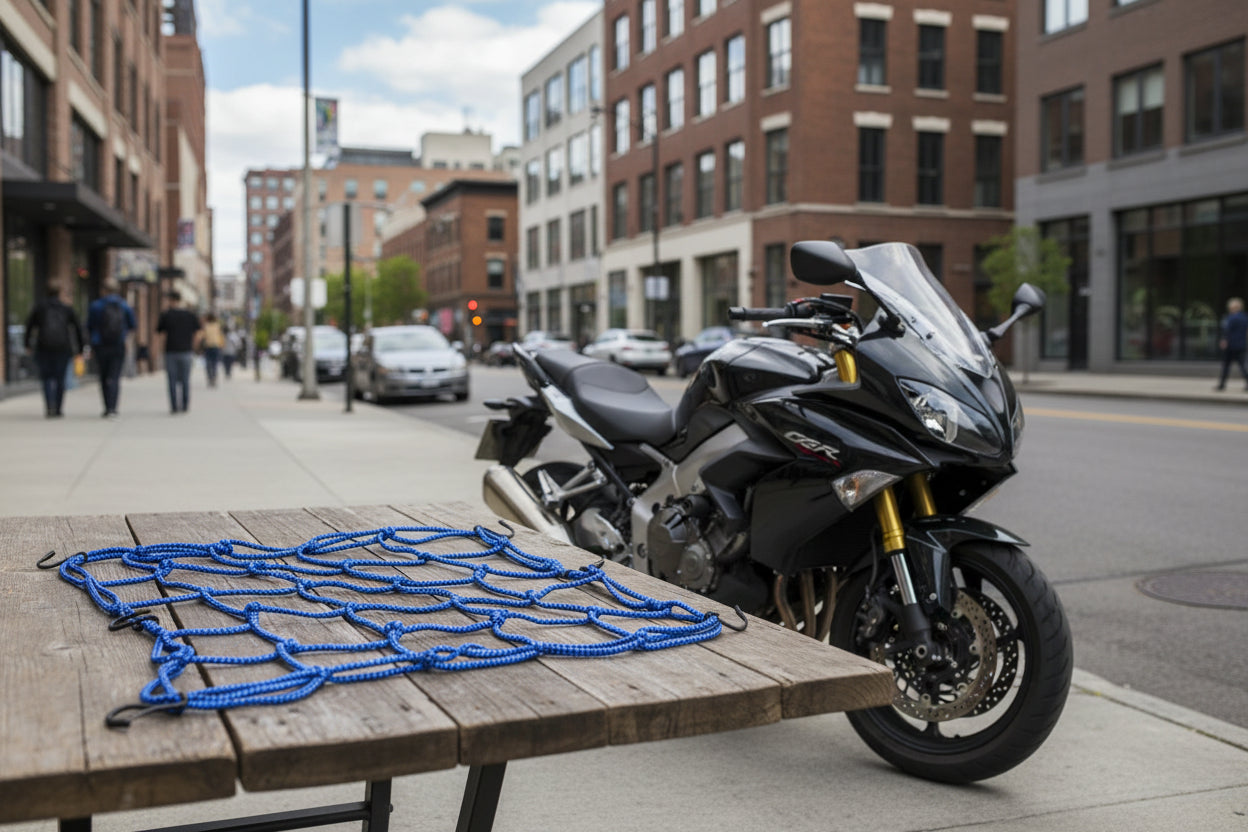 Motorbike/Bicycle Elastic Nets For Helmet Storage