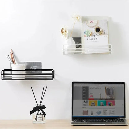 No-Drill Storage Rack Bathroom Shelves