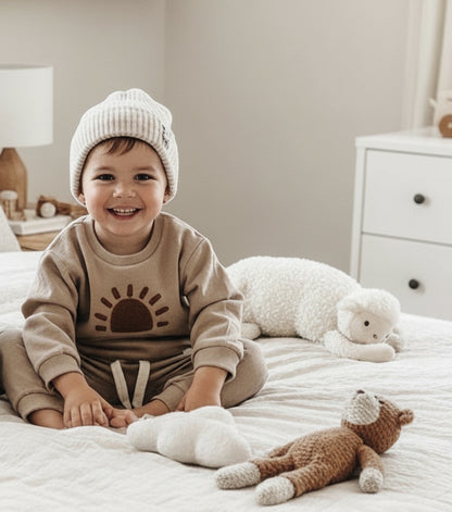Babies Long Sleeved Cotton Sweatshirts + Pants