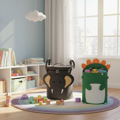 Cartoon Animals Large Capacity Storage Baskets