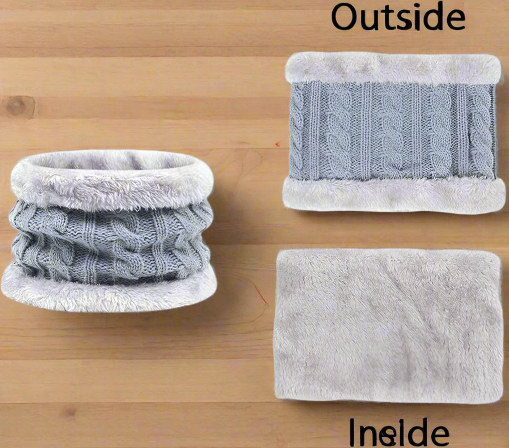 قبعات وقفازات وأوشحة دافئة ملونة لحماية الأذن