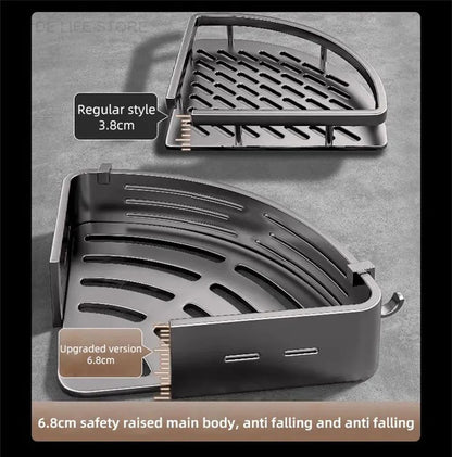 1-2PCS Bathroom Corner Shelves With Plastic Hook Towel Bars