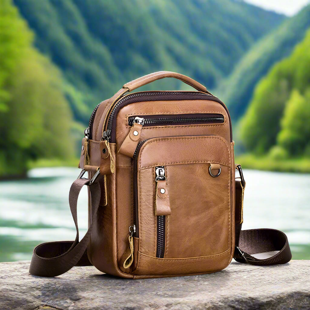 حقائب كروس بودي من الجلد الطبيعي