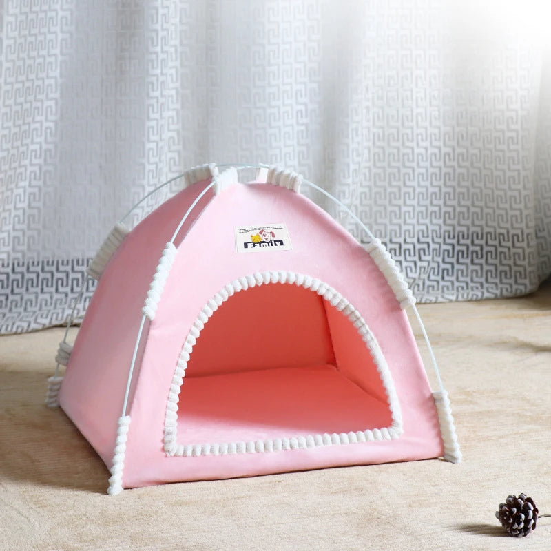 Foldable Breathable Houses for Pets With Cushion