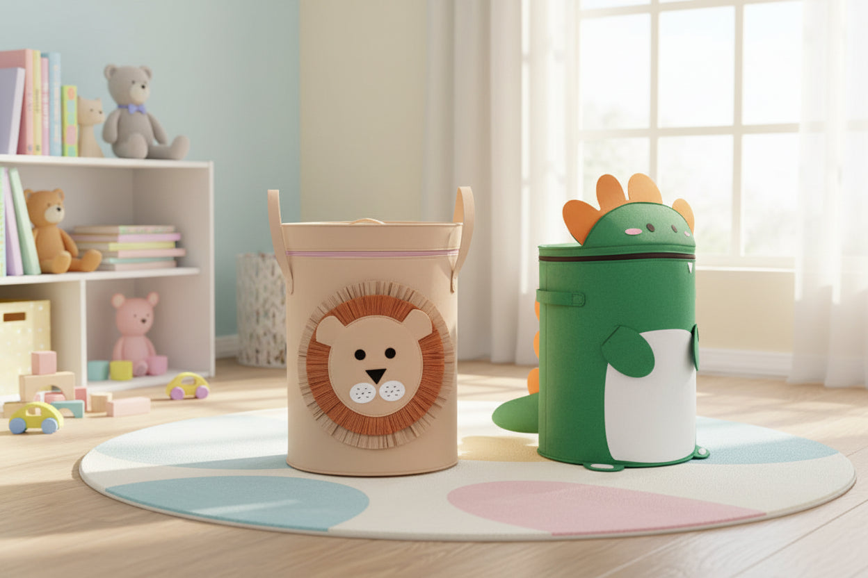 Cartoon Animals Large Capacity Storage Baskets