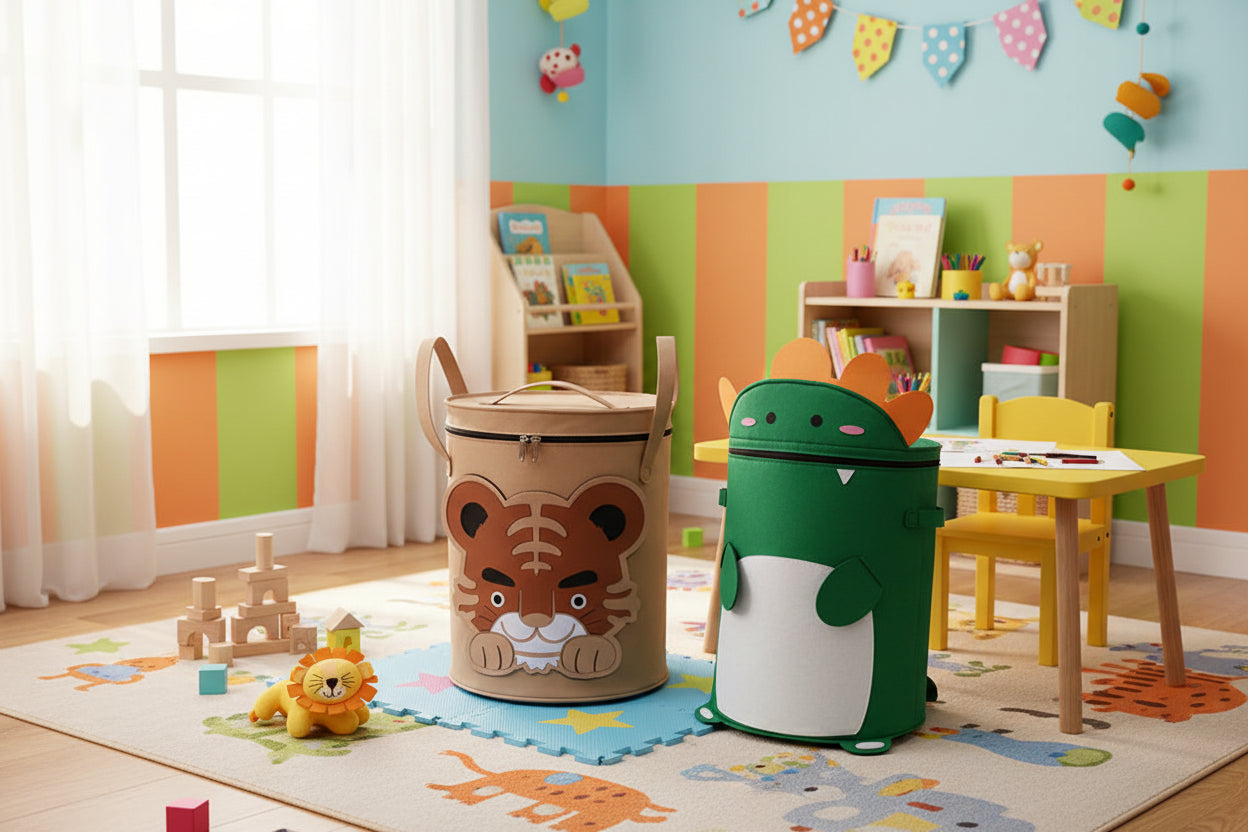 Cartoon Animals Large Capacity Storage Baskets