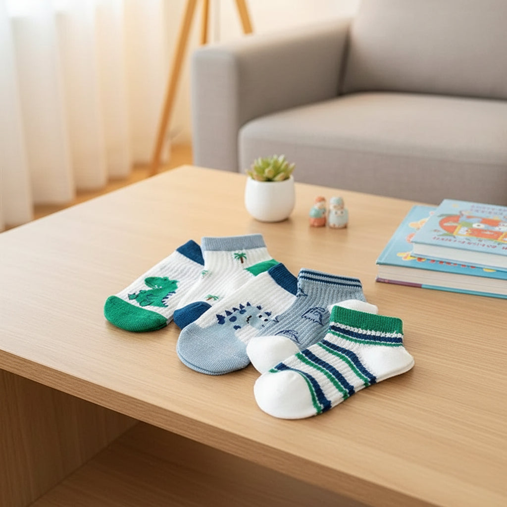 Lot de 5 paires de chaussettes courtes respirantes et fraîches