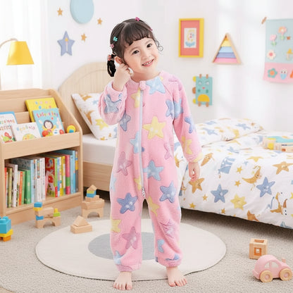 Kids Long Sleeve Cartoon Rompers