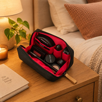 Partitioned Large Capacity Cosmetic Bags