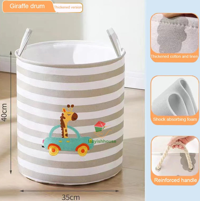 Folding Linen Storage Baskets With Handle