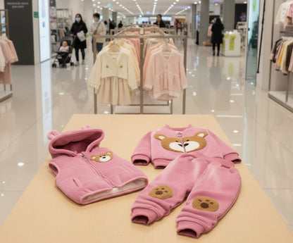 Kids Unisex Sets of Hooded Jackets + Sweatshirts + Pants