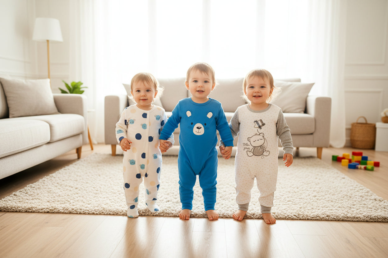 3 or 4 Pieces Unisex Cute Cartoons Bodysuits