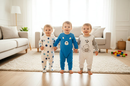 3 or 4 Pieces Unisex Cute Cartoons Bodysuits