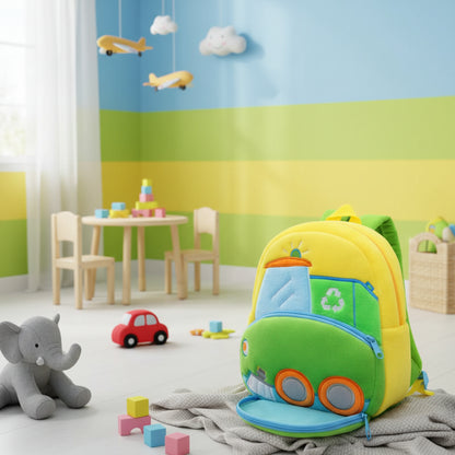 Engineering Vehicles Cartoon Kids Backpacks Bags