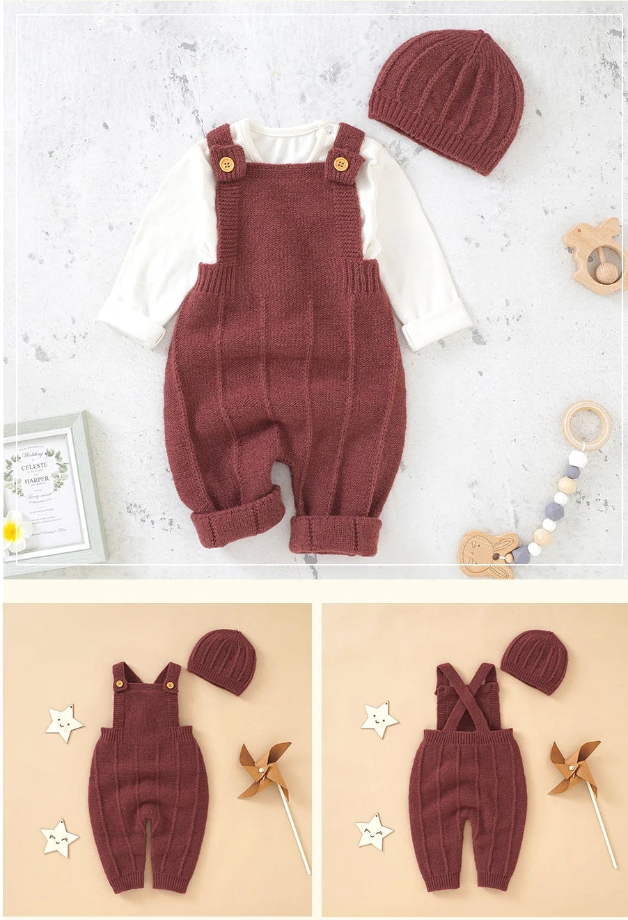 Soft and Comfortable Rompers + Hats
