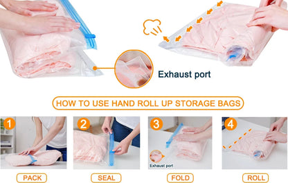 أكياس تخزين مضغوطة بتفريغ الهواء