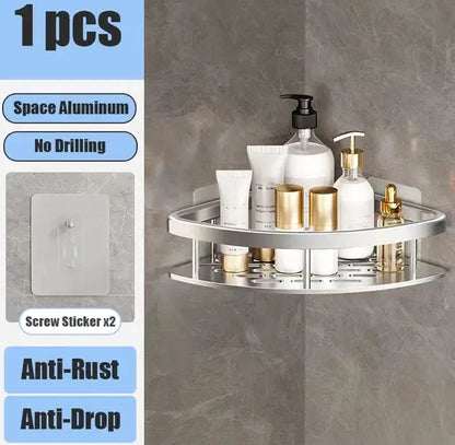 Wall Mounted No Drill Bathroom Shelves