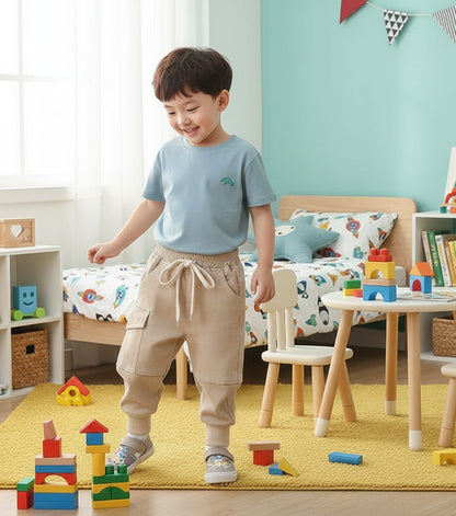 Casual Black/Khaki Kids Pants
