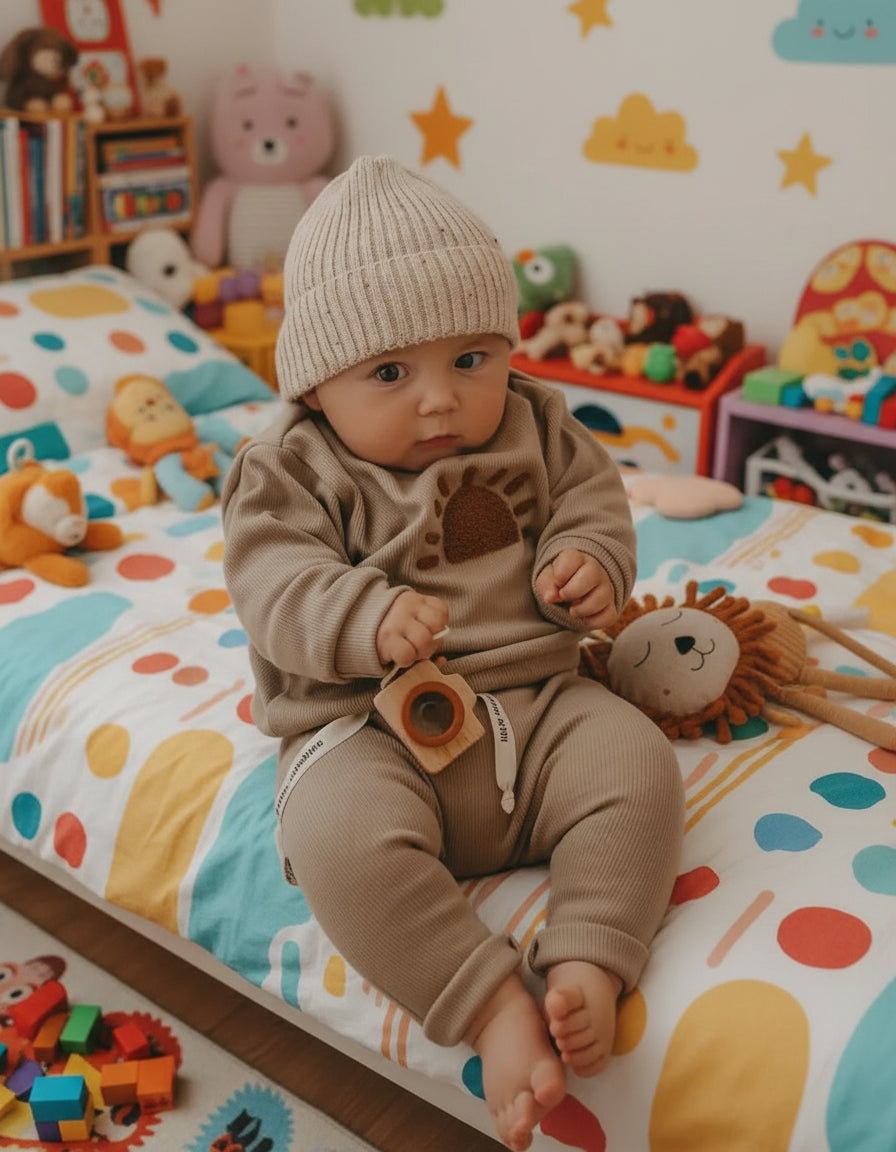 Babies Long Sleeved Cotton Sweatshirts + Pants