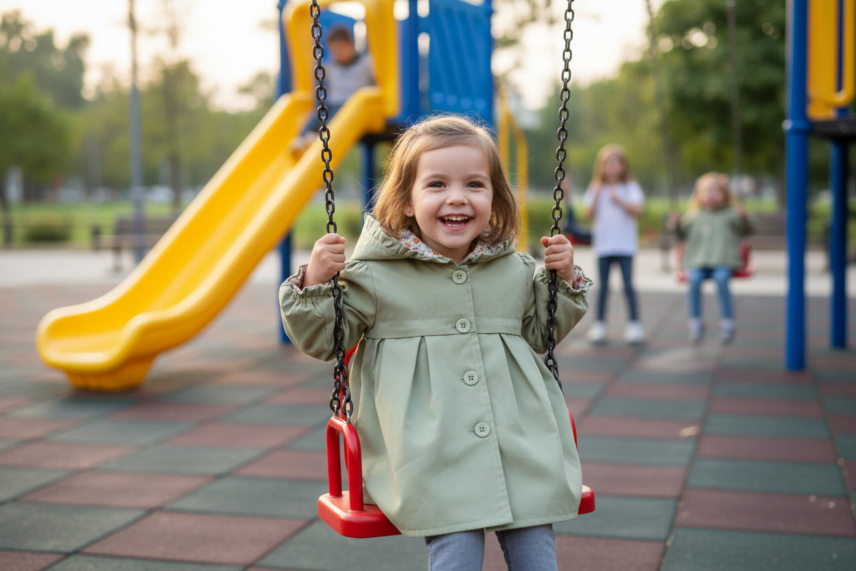 جاكيتات ملونة للبنات الصغيرات مع غطاء رأس