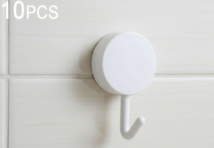 10Pcs Self Adhesive Wall Hooks Strong Without Drilling