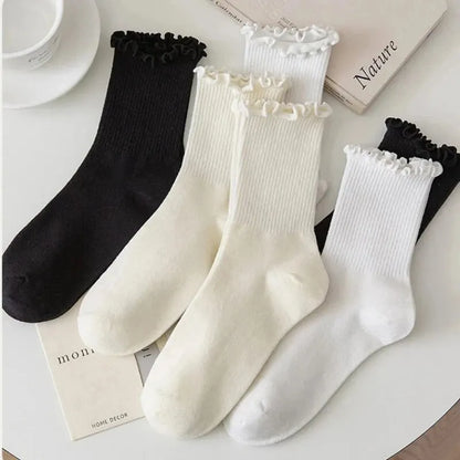 5Prs Warm and Comfortable Middle Tube Socks