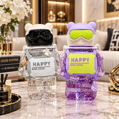 Robot Bear Large Capacity Water Bottles