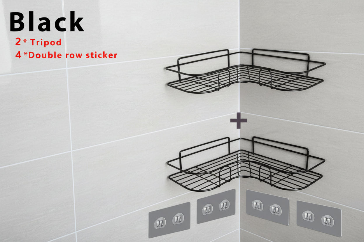 No-Drill Storage Rack Bathroom Shelves