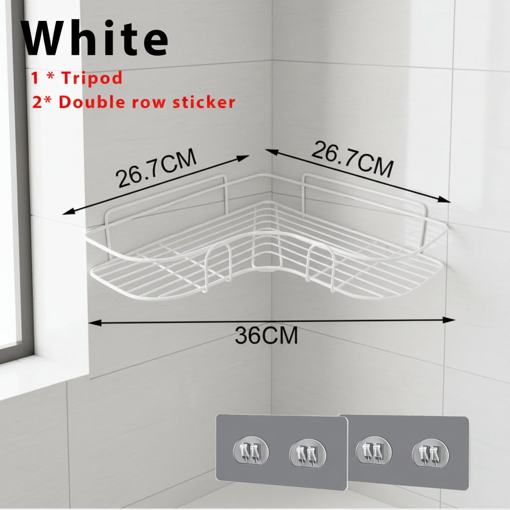 No-Drill Storage Rack Bathroom Shelves