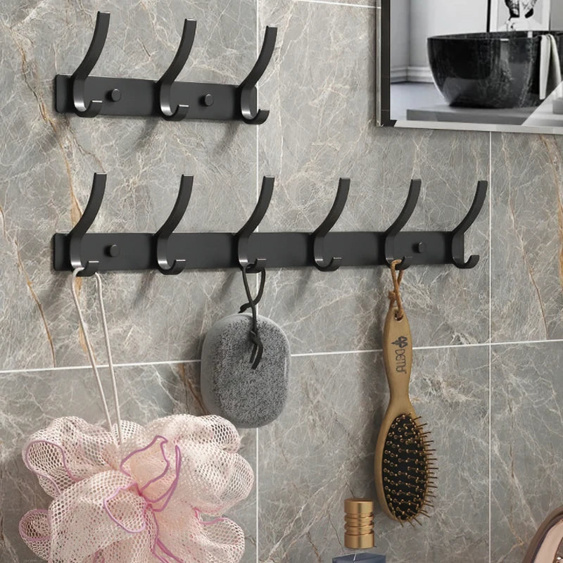 Black/White Folding Robe Hooks