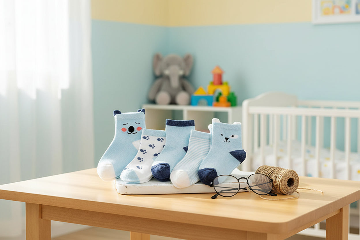 5Prs Cartoon Kids Short Socks