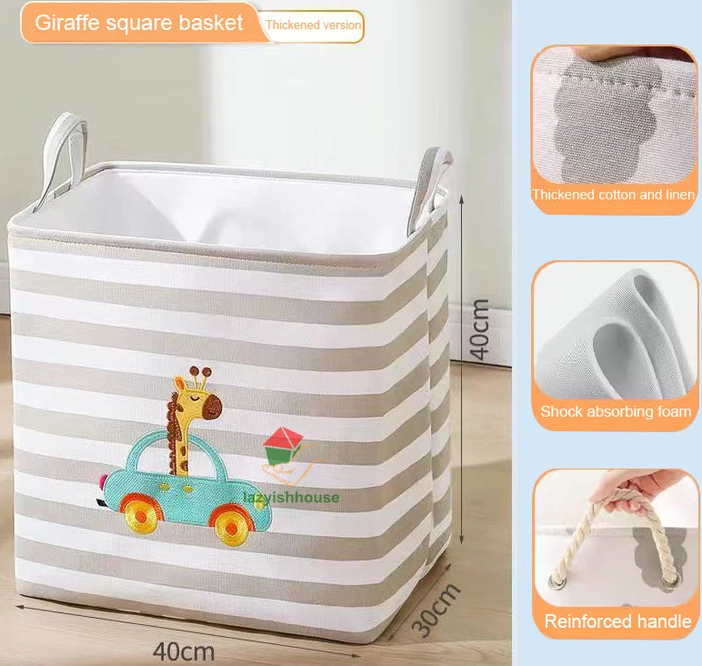 Folding Linen Storage Baskets With Handle