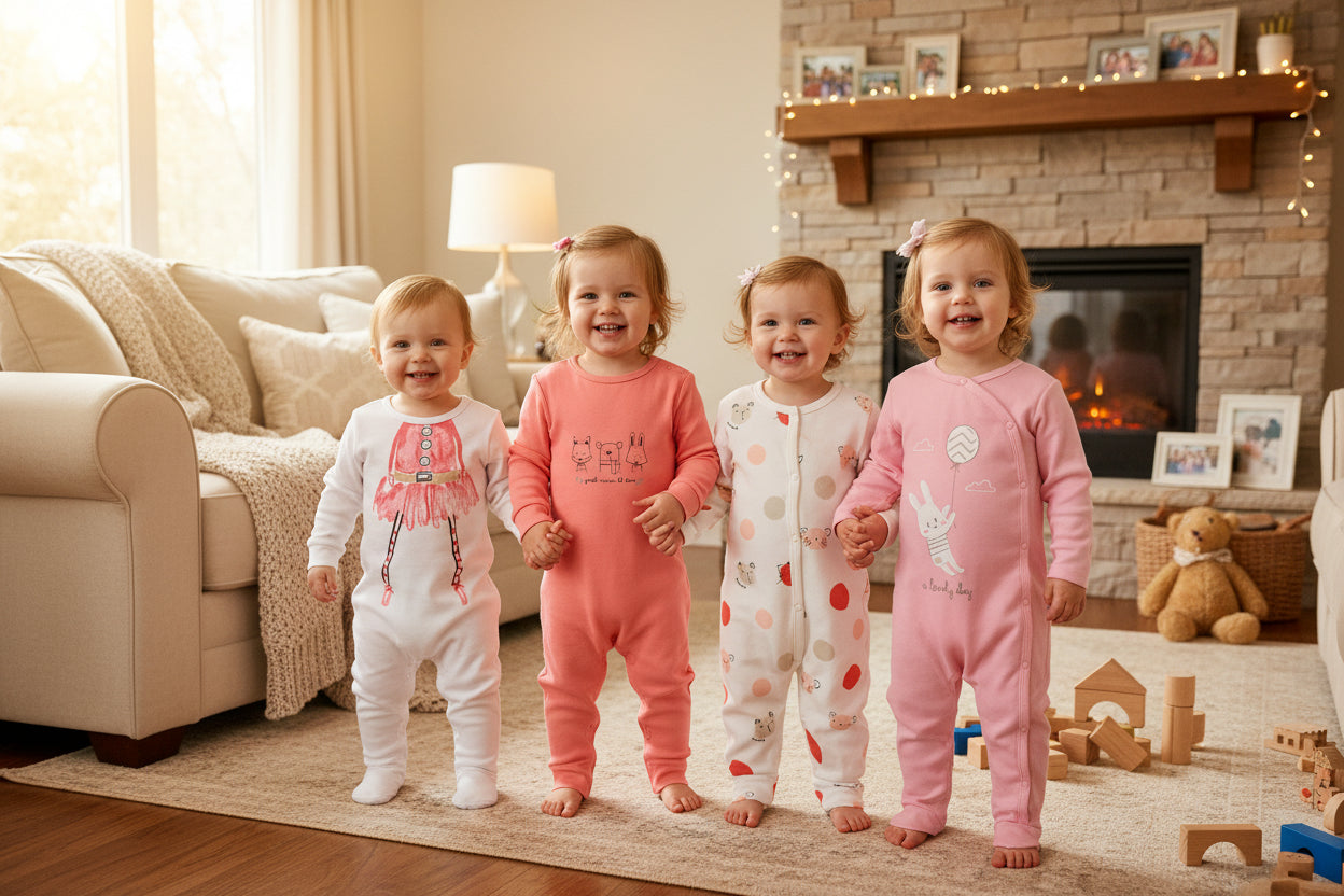 3 or 4 Pieces Unisex Cute Cartoons Bodysuits