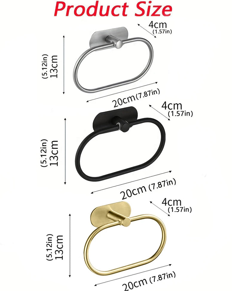 Self-Adhesive Stainless Steel Towel Holders