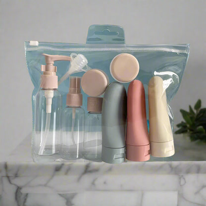 Ensemble de 11 flacons/tubes avec sac de rangement
