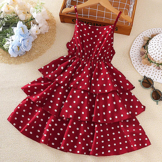 Robes à pois colorées pour filles