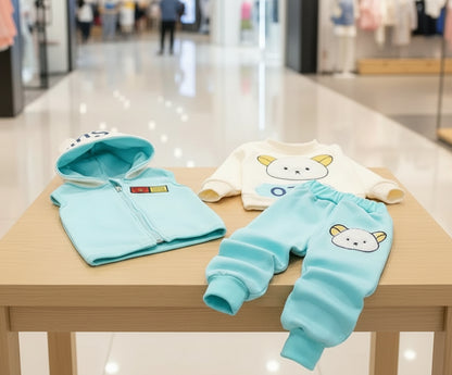 Kids Unisex Sets of Hooded Jackets + Sweatshirts + Pants