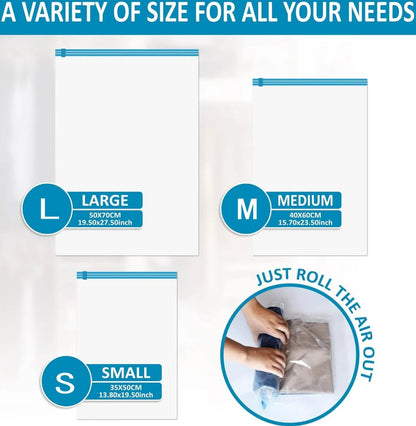 أكياس تخزين مضغوطة بتفريغ الهواء