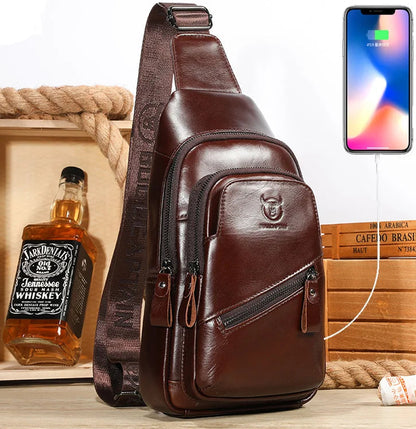 حقائب كروس بودي من الجلد الطبيعي