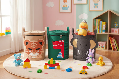 Cartoon Animals Large Capacity Storage Baskets