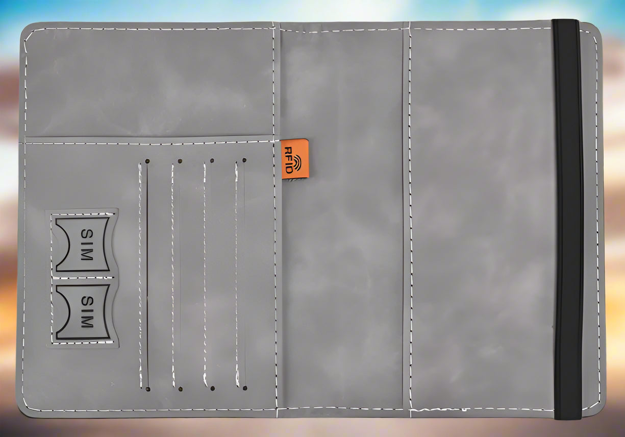 Porte-passeports de voyage en cuir PU