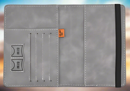 Porte-passeports de voyage en cuir PU