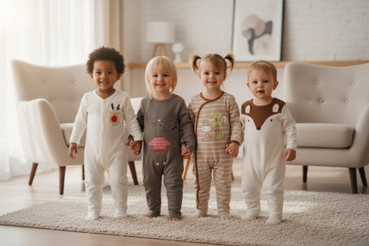 3 or 4 Pieces Unisex Cute Cartoons Bodysuits