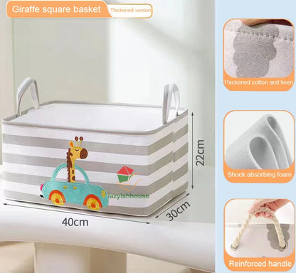 Folding Linen Storage Baskets With Handle