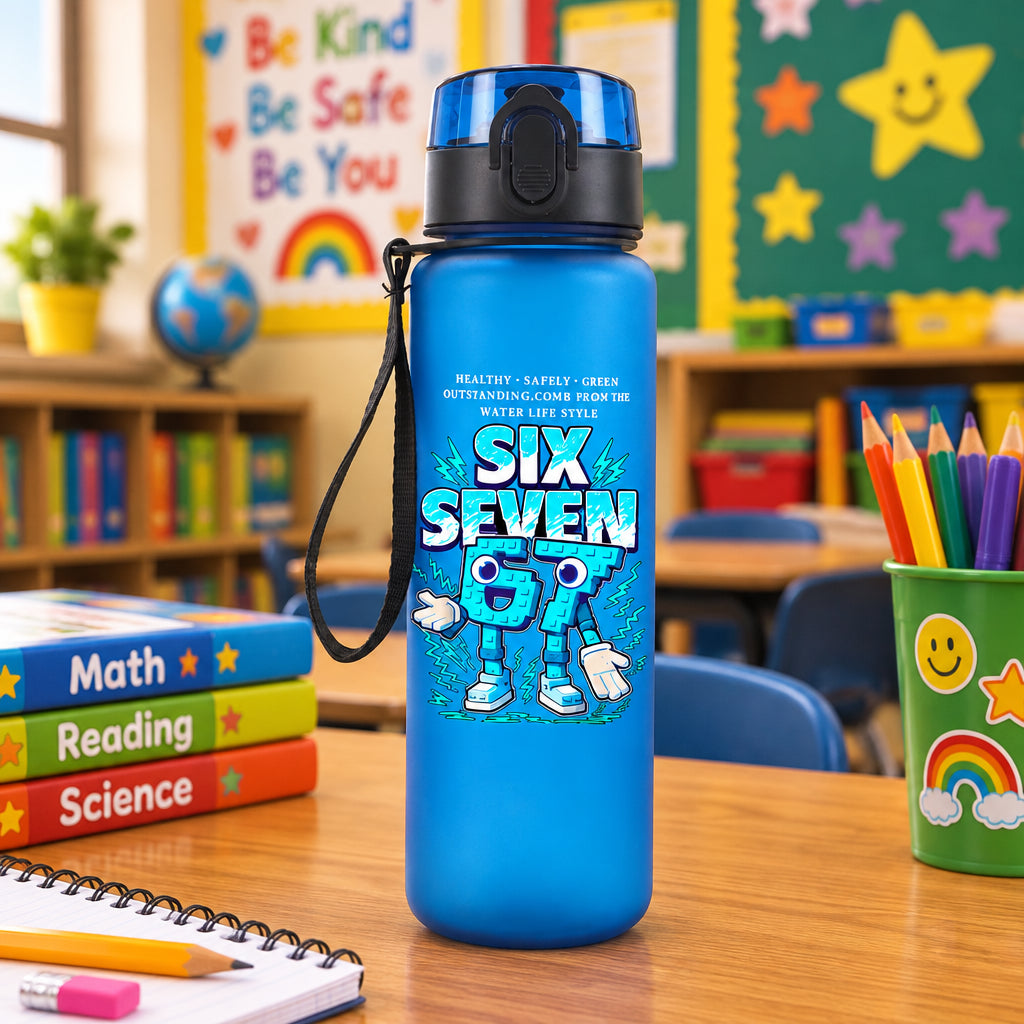 Six Seven Cartoon Water Bottles